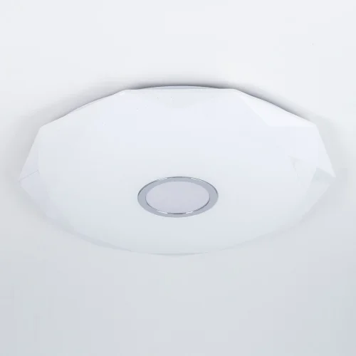 Светильник потолочный LED с пультом с Алисой Диамант Смарт CL713A100G Citilux белый 1 лампа, основание белое в стиле современный с пультом фото 7