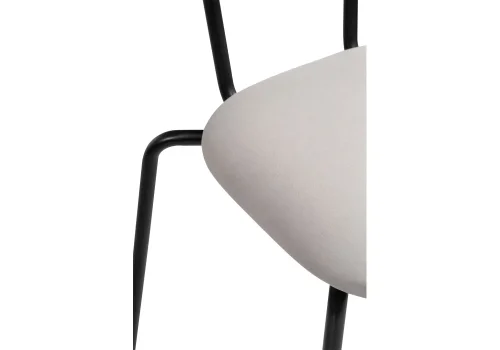 Полубарный стул Коумо катания смок / черный матовый 516475 Woodville, бежевый/велюр, ножки/металл/чёрный, размеры - ****470*540 фото 6