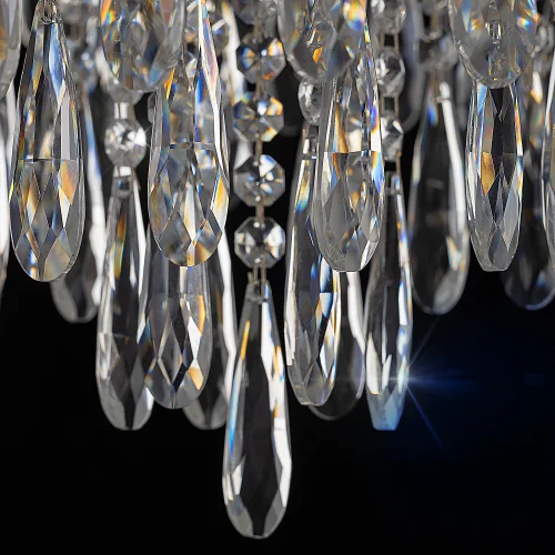 Люстра потолочная хрустальная Leonna CL320181 Citilux прозрачная на 8 ламп, основание хром в стиле классический современный фото 6 Люстра потолочная хрустальная Leonna CL320181 Citilux прозрачная на 8 ламп, основание хром в стиле классический современный фото 6