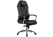 Компьютерное кресло Damian black / satin chrome 15430 Woodville, чёрный/экокожа, ножки/металл/хром, размеры - *1330***650*