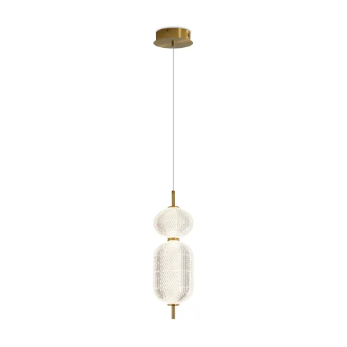 Светильник подвесной LED Awella FR6135PL-L13BT Freya прозрачный на 1 лампу, основание латунь в стиле современный арт-деко 