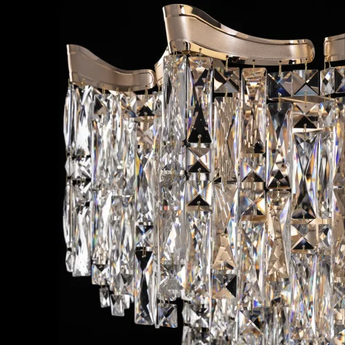 Люстра подвесная хрустальная Моника CL308292 Citilux прозрачная на 25 ламп, основание золотое в стиле классический современный  фото 5