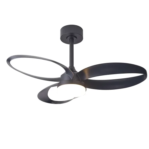 Люстра c вентилятором LED Infinity Fan 8701 Mantra чёрная на 1 лампу, основание чёрное в стиле современный с пультом фото 2