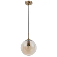 Светильник подвесной Tureis A9920SP-1PB Arte Lamp янтарный 1 лампа, основание медь в стиле современный выдувное