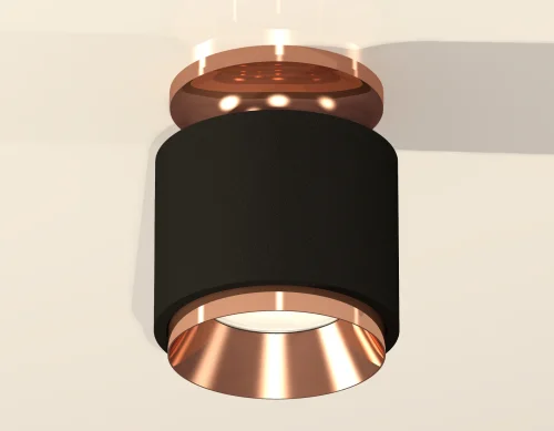 Светильник накладной Techno spot XS7511140 Ambrella light чёрный 1 лампа, основание золотое в стиле хай-тек современный круглый фото 2