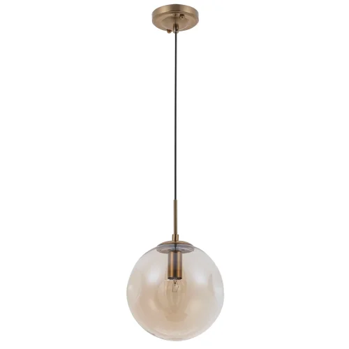 Светильник подвесной Tureis A9920SP-1PB Arte Lamp янтарный 1 лампа, основание медь в стиле современный выдувное