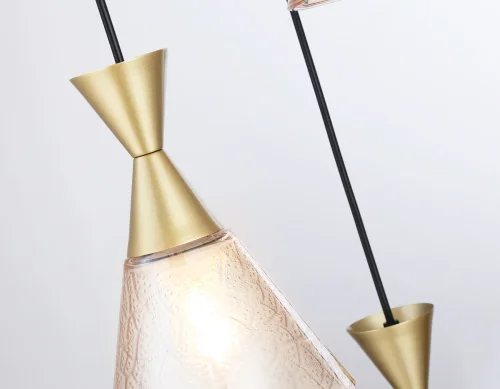 Светильник подвесной TR3175 Ambrella light золотой янтарный 3 лампы, основание чёрное в стиле классический кантри  фото 7