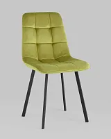Стул Chilly, велюр фисташковый, сиденье УТ000039629 Stool Group, фисташковый/велюр, ножки/металл/чёрный, размеры - *****