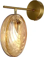 Бра Media 4485-1W F-promo янтарный 1 лампа, основание латунь в стиле современный 
