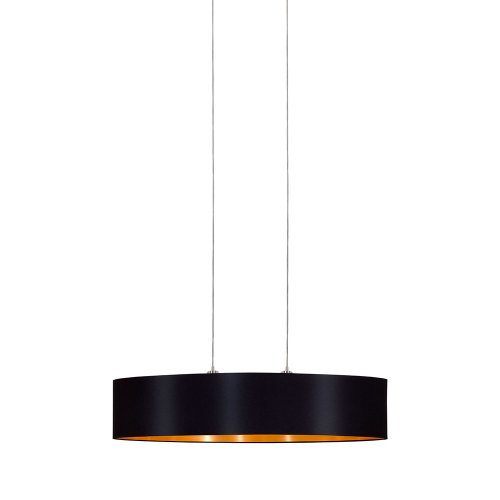 Люстра подвесная MASERLO 31616 Eglo золотая на 2 лампы, основание никель серое в стиле модерн 