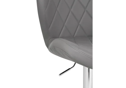 Барный стул Porch gray / chrome 15509 Woodville, серый/искусственная кожа, ножки/металл/хром, размеры - *1100***470*530 фото 6