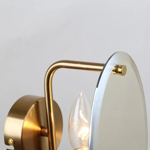 Бра Ovate 4085-1W F-promo янтарный на 1 лампа, основание латунь в стиле современный  фото 4