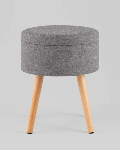 Пуф с ящиком Store Woody, рогожка серая УТ000040158 Stool Group на 1 , основание в стиле современный фото 3