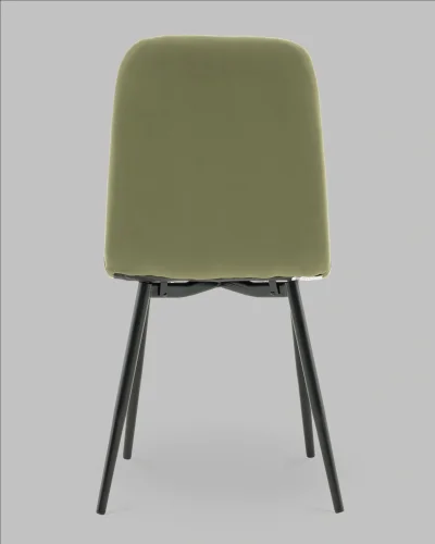 Стул Easy new велюр оливковый УТ000041667 Stool Group, зелёный/велюр, ножки/металл/чёрный, размеры - ***** фото 4