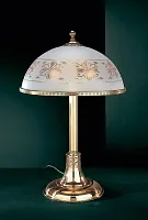 Настольная лампа P 6102 G Reccagni Angelo прозрачная белая 2 лампы, основание золотое латунь металл в стиле классический 