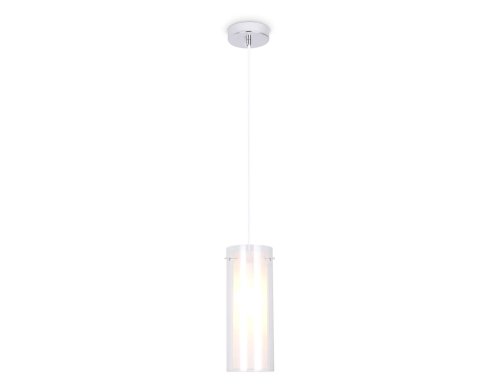 Светильник подвесной TR3672 Ambrella light белый 1 лампа, основание хром в стиле классический современный  фото 5