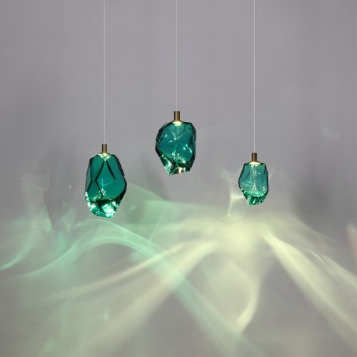 Светильник подвесной LED Gemme 7110/4LB Odeon Light зелёный на 1 лампу, основание бронзовое в стиле классический современный выдувное фото 3 Светильник подвесной LED Gemme 7110/4LB Odeon Light зелёный на 1 лампу, основание бронзовое в стиле классический современный выдувное фото 3