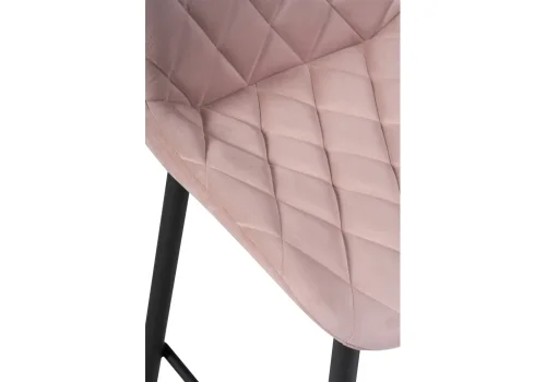 Полубарный стул Баодин К Б/К розовый / черный 517168 Woodville, розовый/велюр, ножки/металл/чёрный, размеры - ****500*560 фото 6