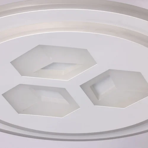 Люстра потолочная LED с пультом Норден 660013401 DeMarkt белая на 1 лампа, основание белое в стиле хай-тек с пультом фото 7