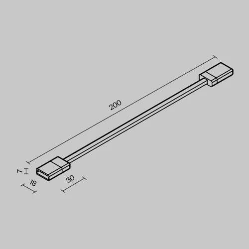 Гибкий коннектор для токоведущей ленты Exility IP O-TR002-SC Maytoni чёрный в стиле хай-тек современный для светильников серии Exility IP exility ip уличная фото 3