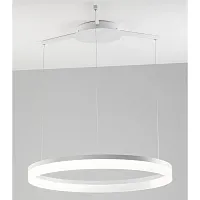 Светильник подвесной LED Via V1722-PL Moderli белый 1 лампа, основание белое в стиле хай-тек кольца