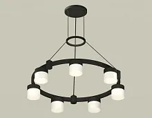 Светильник подвесной XR92051604 Ambrella light чёрный 7 ламп, основание чёрное в стиле хай-тек современный 