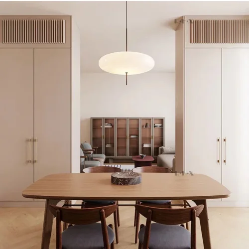 Светильник подвесной LAKIN black D30 189884-23 ImperiumLoft белый на 6 ламп, основание чёрное в стиле современный фото 7