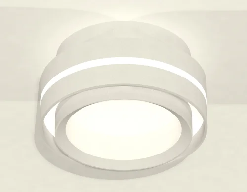 Светильник накладной XS8412001 Ambrella light белый 1 лампа, основание белое в стиле хай-тек круглый фото 3
