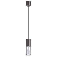 Светильник подвесной LED Defance 7143/4L Odeon Light прозрачный на 1 лампу, основание серое чёрное в стиле современный классический 
