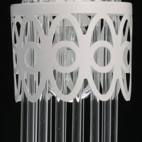 Светильник подвесной Соло 112010801 DeMarkt прозрачный 1 лампа, основание белое в стиле современный  фото 6