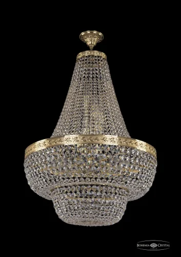 Люстра потолочная хрустальная 19101/H2/60IV G Bohemia Ivele Crystal прозрачная на 15 ламп, основание золотое в стиле классический sp