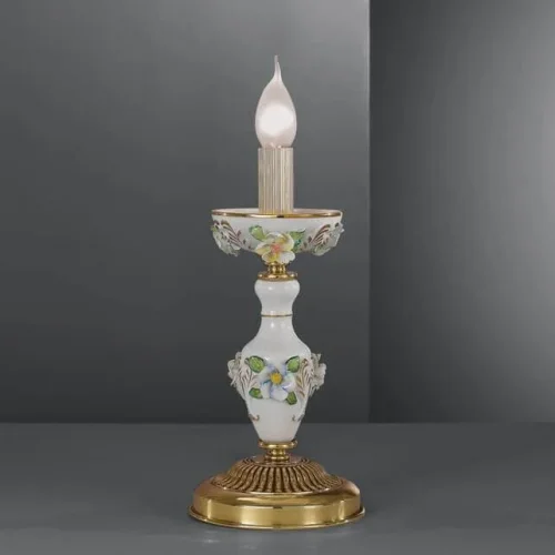 Настольная лампа P 9110 P Reccagni Angelo без плафона на 1 лампу, основание золотое латунь металл в стиле классический 