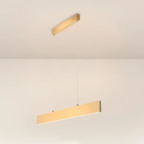 Светильник подвесной LED Step P010PL-L23G3K Maytoni золотой на 1 лампу, основание золотое в стиле минимализм современный линейный фото 2 Светильник подвесной LED Step P010PL-L23G3K Maytoni золотой на 1 лампу, основание золотое в стиле минимализм современный линейный фото 2