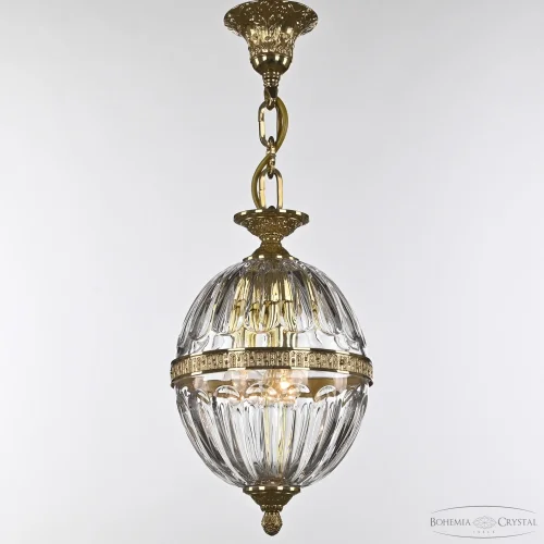 Светильник подвесной 5680/20 G Clear/M-1H Bohemia Ivele Crystal прозрачный 3 лампы, основание золотое в стиле классический  фото 5