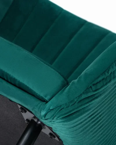 Стул обеденный 7305-LM MARY, цвет сиденья зеленый (1922-9) Dobrin, зелёный/велюр, ножки/металл/чёрный, размеры - ****510*510 фото 8
