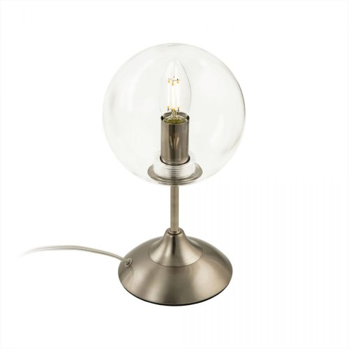 Настольная лампа Томми CL102811 Citilux прозрачная 1 лампа, основание матовое хром металл в стиле современный 