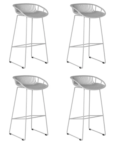 Набор 4 шт Стул барный DOBRIN FRANK (светло-серый) светло-серый Dobrin, /, ножки/металл/, размеры - *870****
