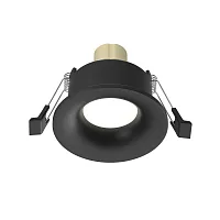 Светильник точечный Slim DL027-GU10-B Maytoni чёрный на 1 лампу, основание чёрное в стиле современный круглый