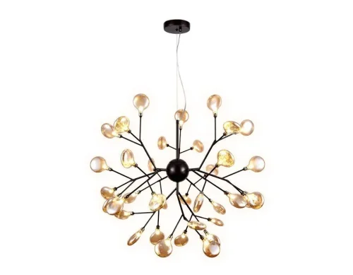 Люстра подвесная TR3021 Ambrella light янтарная на 36 ламп, основание коричневое в стиле современный 