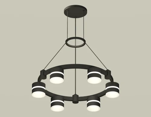 Светильник подвесной XR92051202 Ambrella light чёрный 6 ламп, основание чёрное в стиле хай-тек современный 