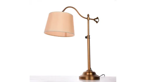 Настольная лампа Sarini LDT 502-1 Lumina Deco бежевая 1 лампа, основание латунь металл в стиле современный  фото 2
