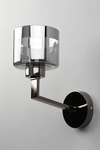 Бра Lizzano OML-88901-01 Omnilux серый прозрачный на 1 лампа, основание хром в стиле классический  фото 4