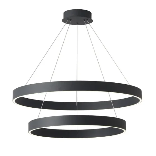Люстра подвесная ЛЕД с пультом TRON SP123W LED BLACK Crystal Lux белая на 1 лампу, основание чёрное в стиле минимализм кольца с пультом фото 3 Люстра подвесная ЛЕД с пультом TRON SP123W LED BLACK Crystal Lux белая на 1 лампу, основание чёрное в стиле минимализм кольца с пультом фото 3