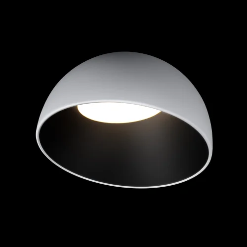 Светильник потолочный LED Egg 10197/350 WB LOFT IT белый на 1 лампу, основание чёрное белое в стиле современный круглый фото 2