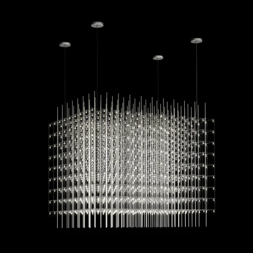 Светильник подвесной LED Crystal cube 10146/1200 LOFT IT хром 1 лампа, основание хром в стиле арт-деко  фото 3