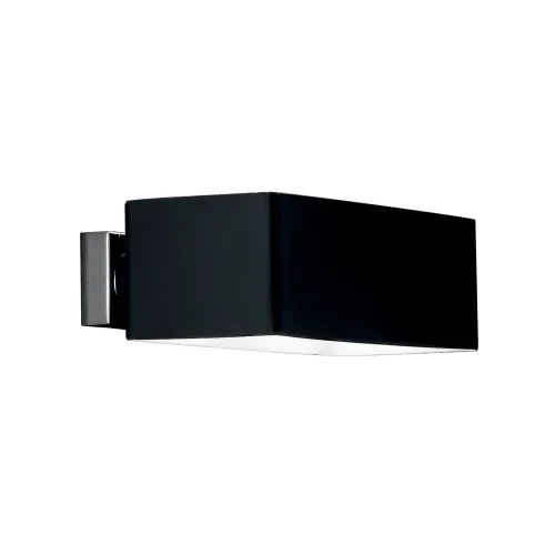 Бра BOX AP2 NERO Ideal Lux чёрный на 2 лампы, основание хром в стиле современный фото 2