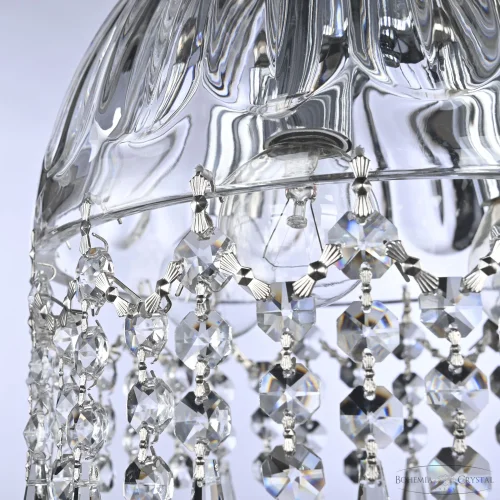 Светильник подвесной 5478/22 Ni Clear/M-1H Drops Bohemia Ivele Crystal прозрачный 3 лампы, основание никель в стиле классический drops фото 5