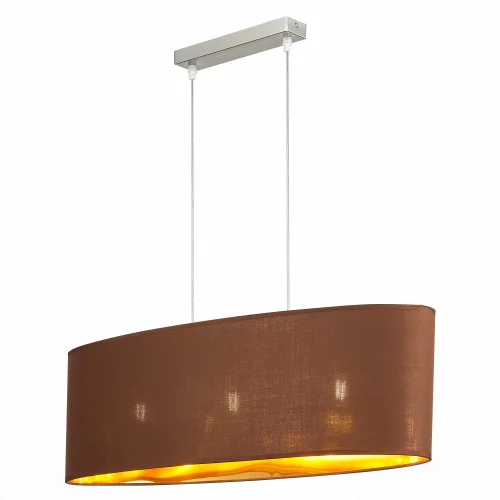 Светильник подвесной Brescia SLE300583-03 Evoluce коричневый 3 лампы, основание никель в стиле современный  фото 3