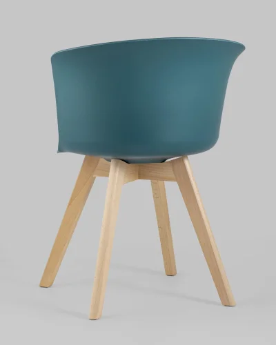 Стул Blossom с подушкой темно-бирюзовый УТ000005384 Stool Group, голубой синий/ткань, ножки/дерево/бежевый, размеры - ***** фото 5
