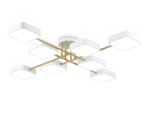 Люстра потолочная LED FL516346 Ambrella light белая на 1 лампу, основание белое в стиле хай-тек 